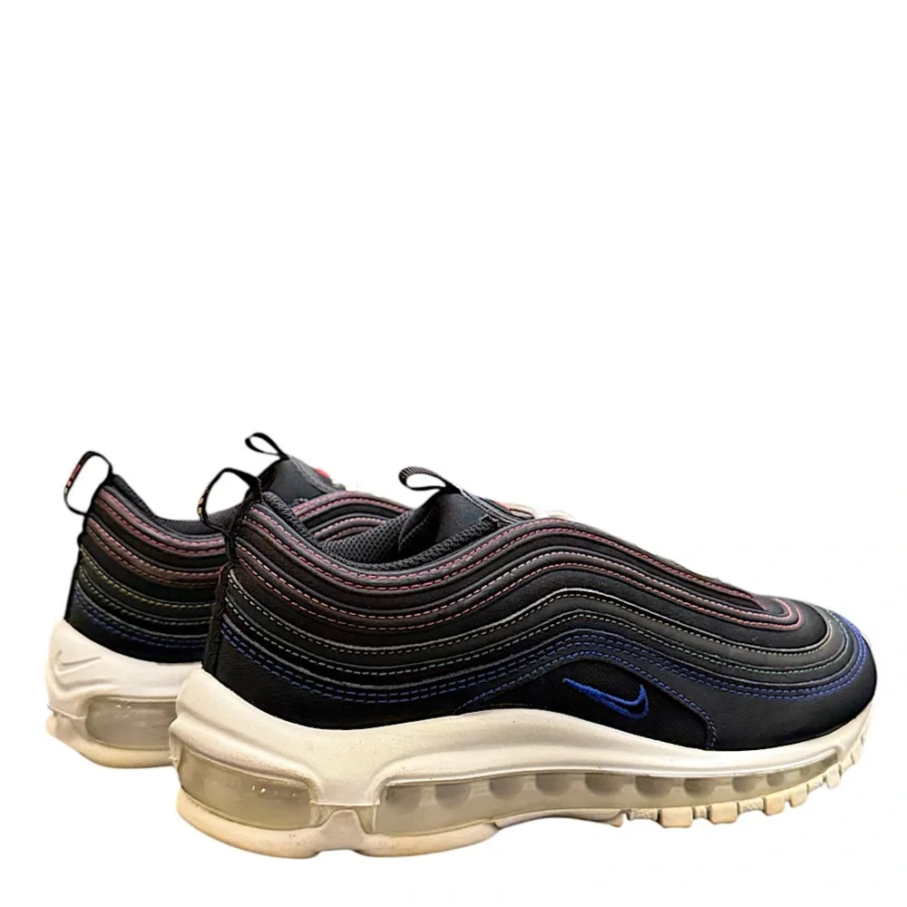 NIKE - AIR MAX 97 - BLACK WHITE ROYGBIV “RAINBOW STITCH” SNEAKERS